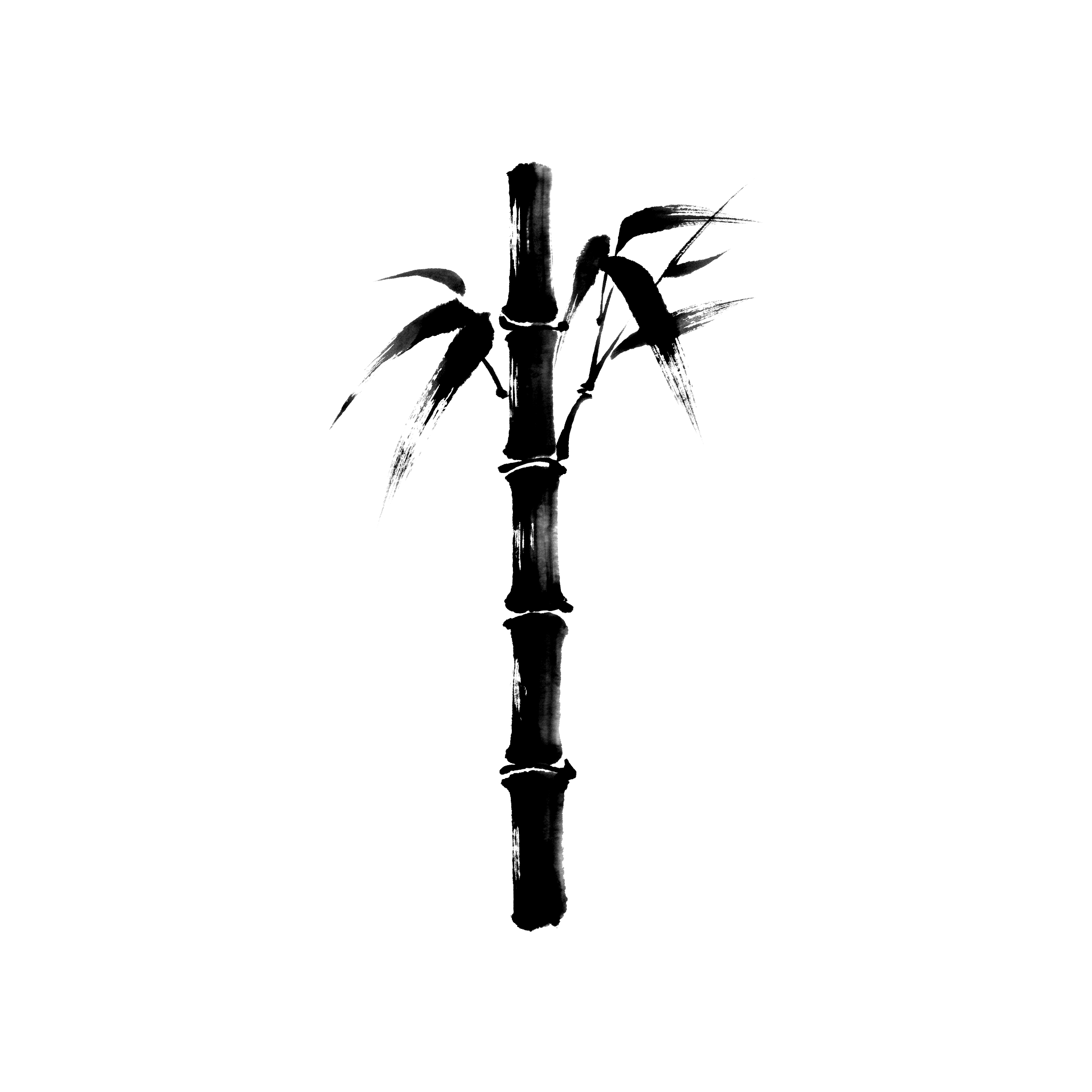 Sumi-e ideogram av bambu