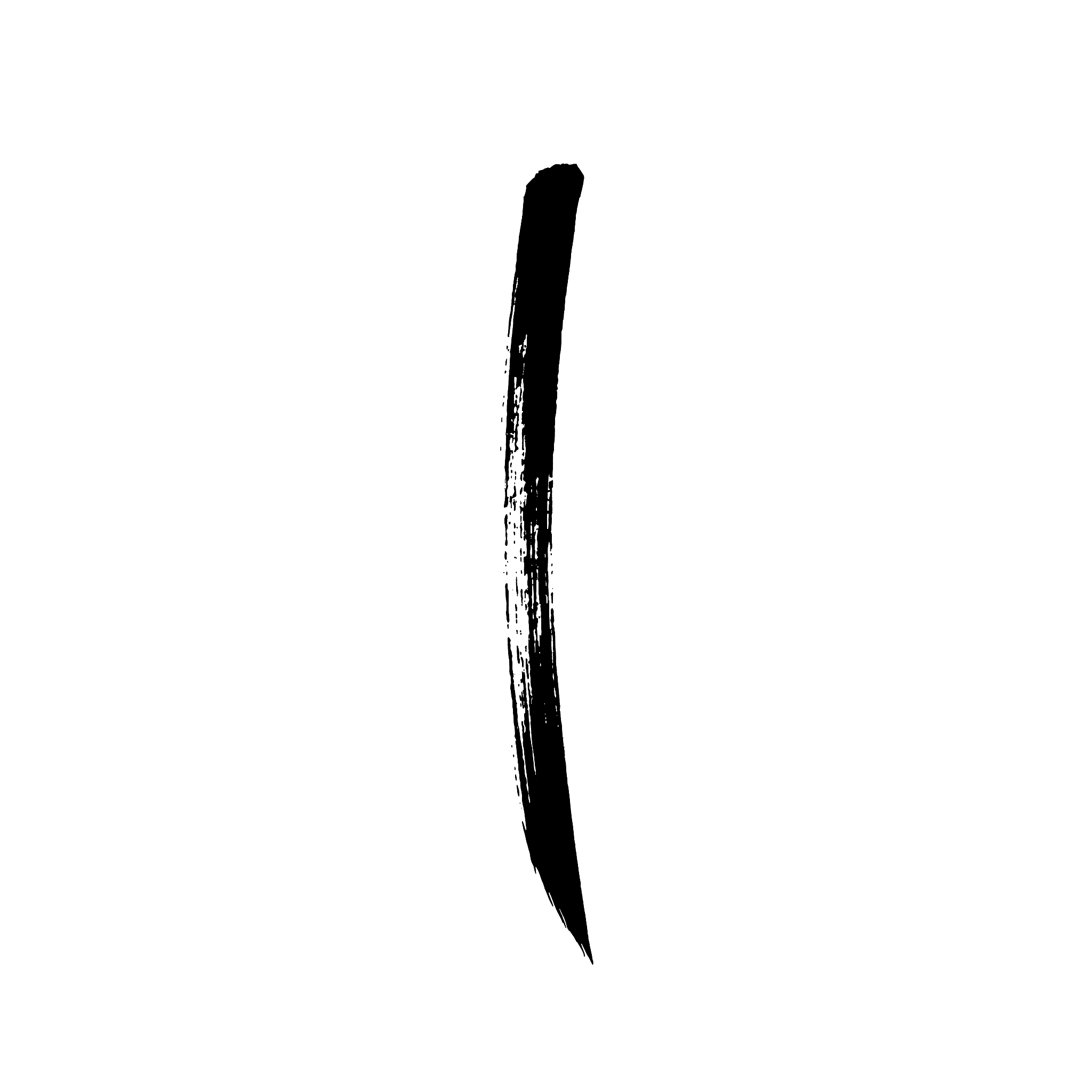 Sumi-e ideogram av katana